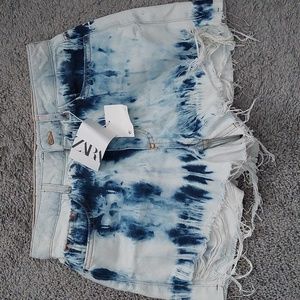 Zara Tye Dye Jean Shorts